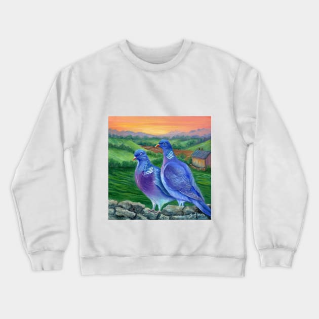 Spirit of Wood Pigeon Crewneck Sweatshirt by sonia finch